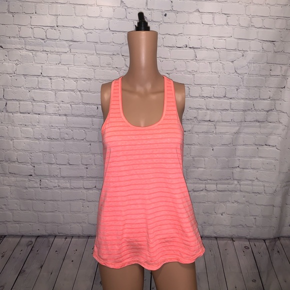 Reebok Tops - Reebok PlayDry Orange Striped tank top size S